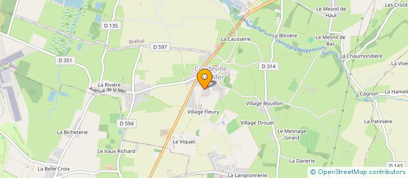 localisation de l'entreprise R.L.C.  BREVILLE-SUR-MER