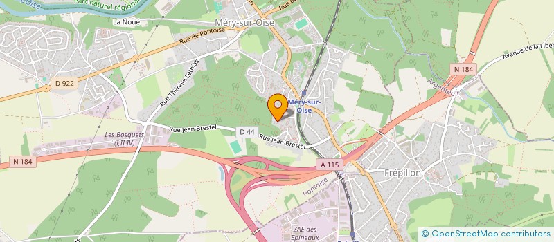 localisation de l'entreprise R.L.D IMMO  MERY-SUR-OISE