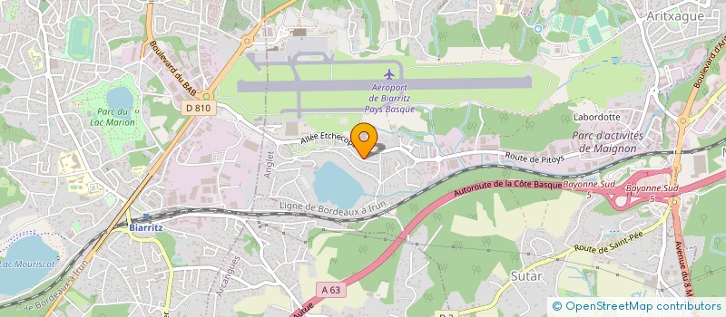 localisation de l'entreprise R.L.EC  ANGLET