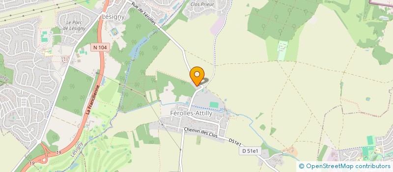 localisation de l'entreprise R.L.LES LILAS  FEROLLES-ATTILLY