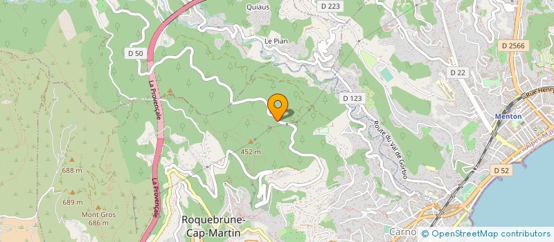 localisation de l'entreprise R.L.T.P à ROQUEBRUNE-CAP-MARTIN