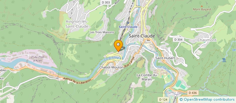 localisation de l'entreprise R LANCON ET FILS à SAINT-CLAUDE