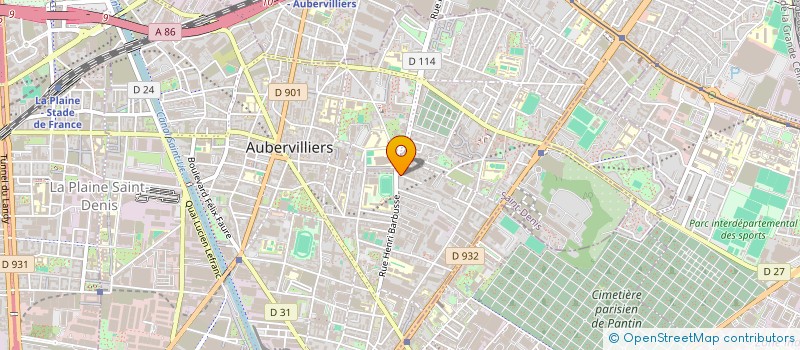 localisation de l'entreprise R-LAV à AUBERVILLIERS