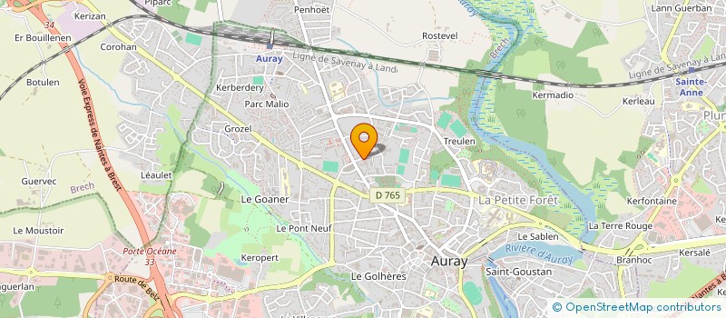 localisation de l'entreprise R. LE CORRE ET COMPAGNIE à AURAY