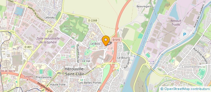 localisation de l'entreprise R'LIB à HEROUVILLE-SAINT-CLAIR