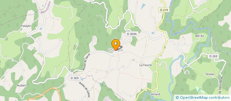 localisation de l'entreprise R. LORIOL  CHAMPIS