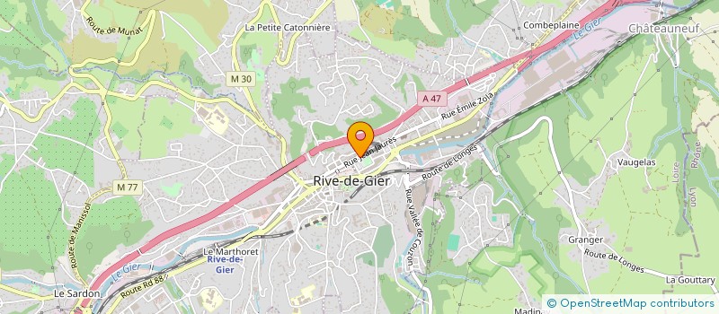 localisation de l'entreprise R.M.  RIVE-DE-GIER