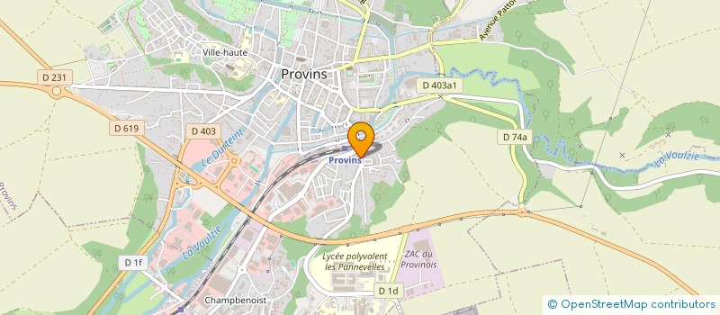 localisation de l'entreprise R M  PROVINS