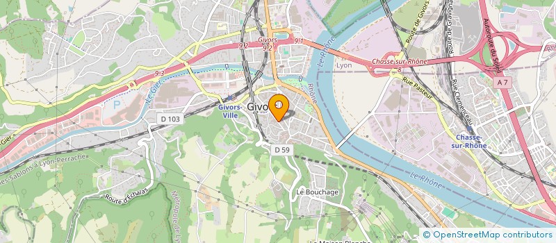 localisation de l'entreprise R.M.A. NEGO-CARS  GIVORS