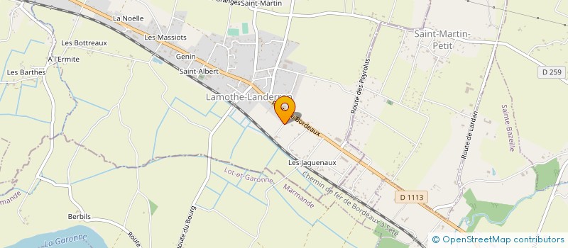 localisation de l'entreprise R.M.A. TP  LAMOTHE-LANDERRON