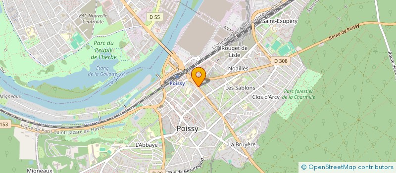 localisation de l'entreprise R.M.B  POISSY