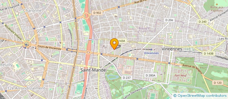 localisation de l'entreprise R.M.B. INVEST à VINCENNES
