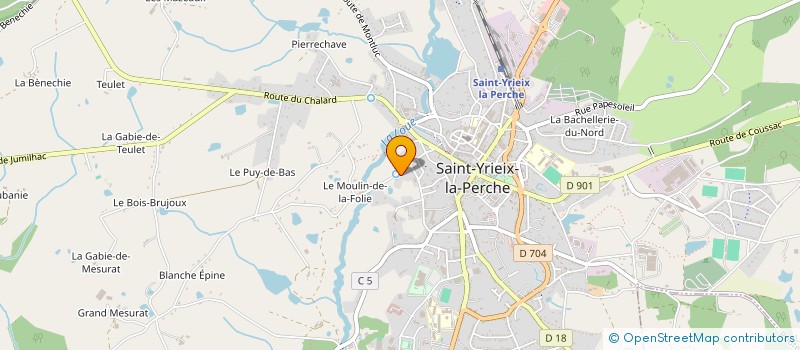 localisation de l'entreprise R.M.F. à SAINT-YRIEIX-LA-PERCHE