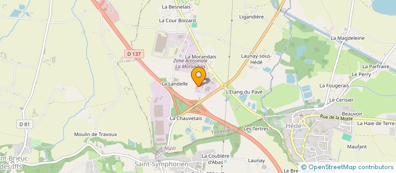 localisation de l'entreprise R.M.H. FRANCE  TINTENIAC