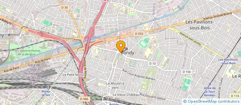 localisation de l'entreprise R.M.J.A  BONDY