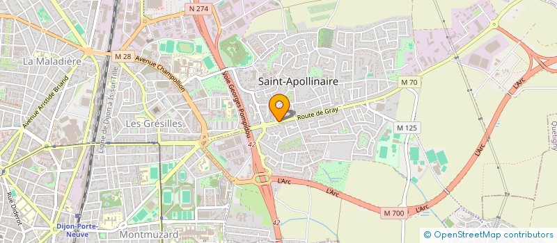 localisation de l'entreprise R.M. MENUISERIES  SAINT-APOLLINAIRE