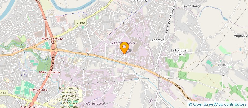 localisation de l'entreprise R.M.N. à ALBI