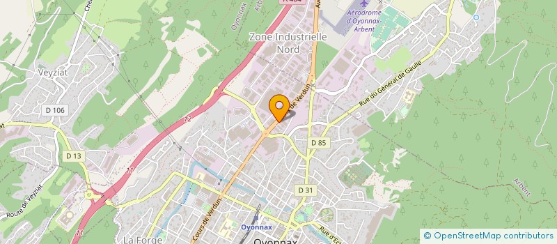 localisation de l'entreprise R M TECHNIDECOR à OYONNAX