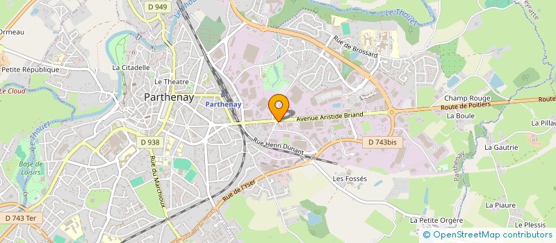 localisation de l'entreprise R.M.V.  PARTHENAY