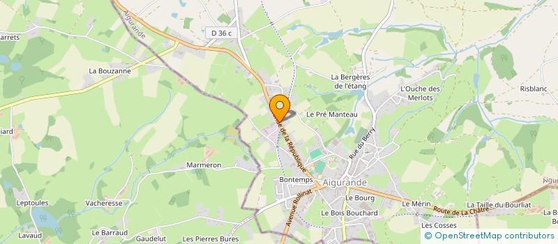 localisation de l'entreprise R. MELIN MATERIAUX - AIGURANDE à AIGURANDE