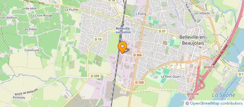 localisation de l'entreprise R&N AUTO  BELLEVILLE-EN-BEAUJOLAIS