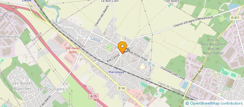 localisation de l'entreprise R.N.S à PIERRELAYE