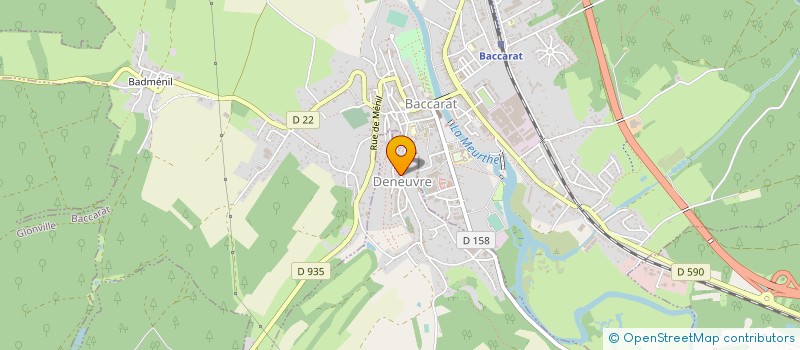 localisation de l'entreprise R.N.S.L.  THIAVILLE-SUR-MEURTHE