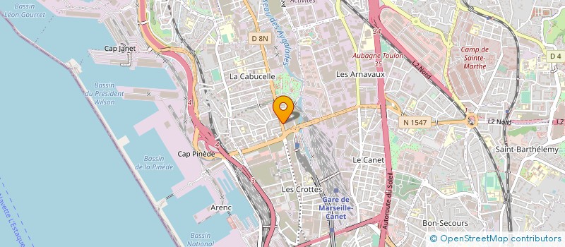 localisation de l'entreprise R.N.T.B à MARSEILLE