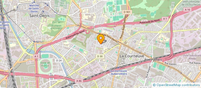 localisation de l'entreprise R&NC.TRANS à LA COURNEUVE