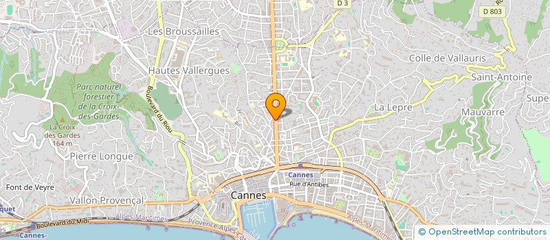 localisation de l'entreprise R.O.C.S.  CANNES