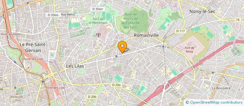 localisation de l'entreprise R.O.D.Y INVESTISSEMENT à ROMAINVILLE