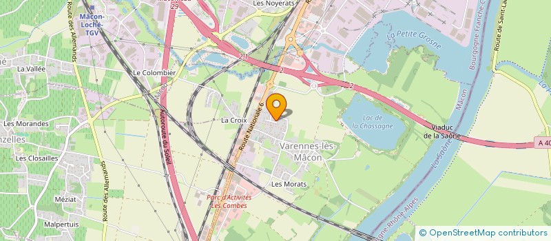 localisation de l'entreprise R.O.S.E  VARENNES-LES-MACON