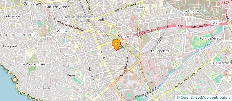 localisation de l'entreprise R.ONE à MARSEILLE 8EME