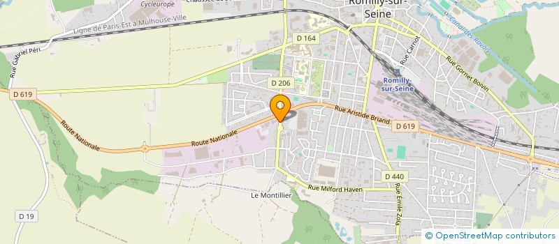 localisation de l'entreprise R P A à ROMILLY-SUR-SEINE