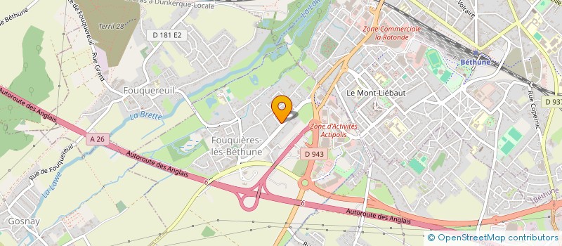 localisation de l'entreprise R P C  VENDIN-LES-BETHUNE