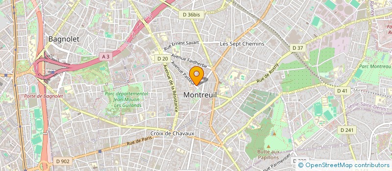 localisation de l'entreprise R.P.G. à MONTREUIL