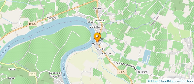 localisation de l'entreprise R.P LAPORTE SARL à SAINTE-TERRE