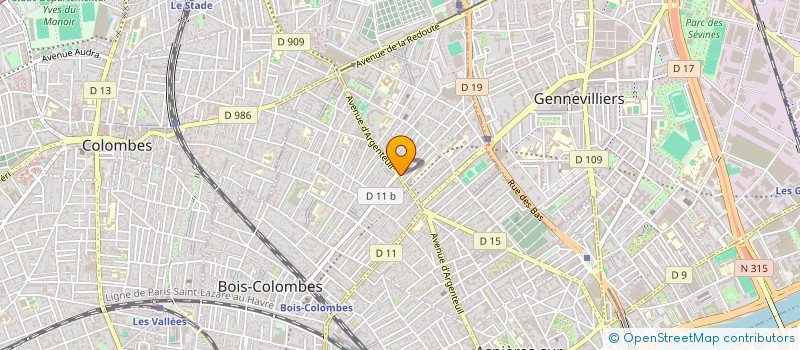 localisation de l'entreprise R.P.M - BAT à ASNIERES-SUR-SEINE