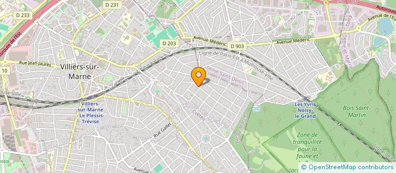 localisation de l'entreprise R P MENUISERIE à VILLIERS-SUR-MARNE