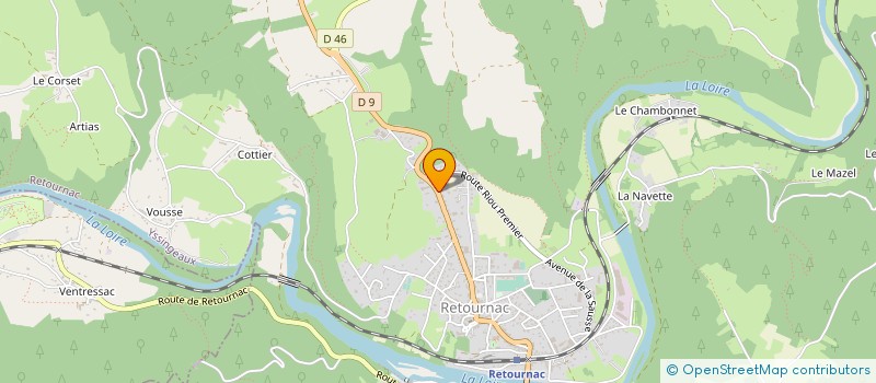 localisation de l'entreprise R.P.MESSAGERIE  RETOURNAC