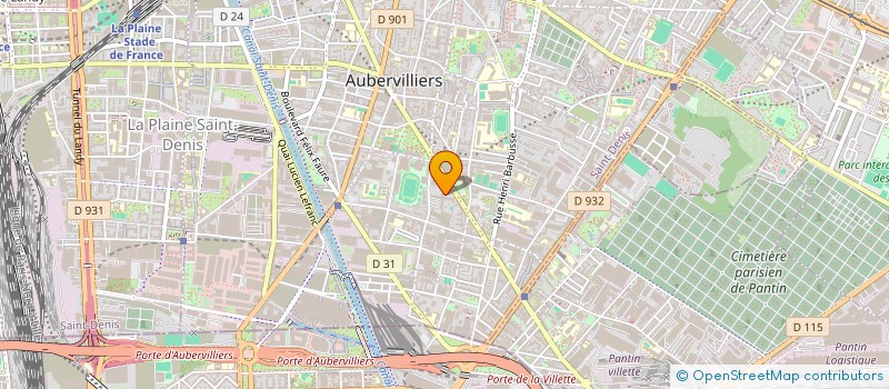 localisation de l'entreprise R P S  AUBERVILLIERS
