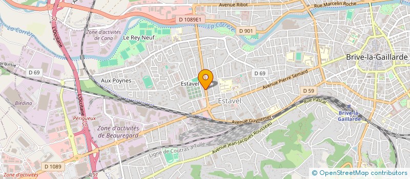 localisation de l'entreprise R POUMEAU à BRIVE-LA-GAILLARDE
