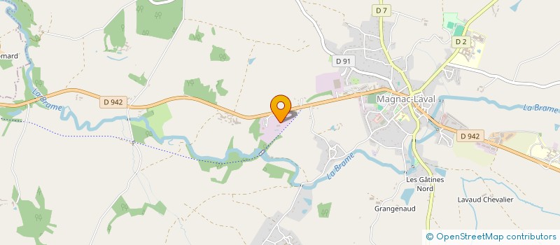 localisation de l'entreprise R & R  MAGNAC-LAVAL