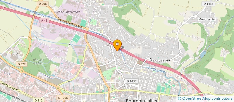 localisation de l'entreprise R.R COM à BOURGOIN-JALLIEU