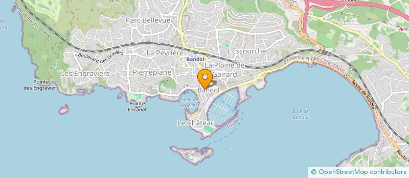 localisation de l'entreprise R & R TOULON IMMOBILIER à BANDOL
