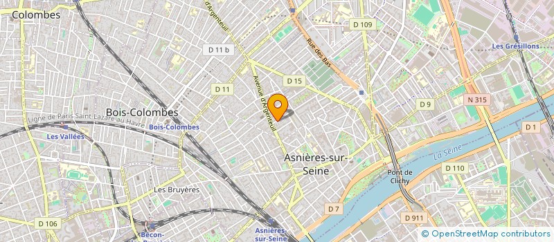localisation de l'entreprise R.S. à ASNIERES-SUR-SEINE