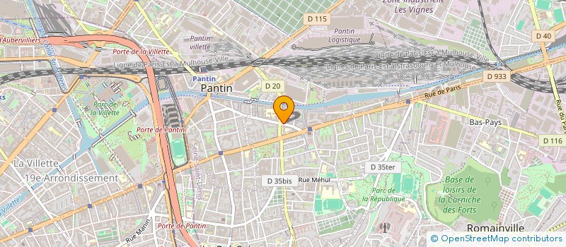 localisation de l'entreprise R.S.B  PANTIN