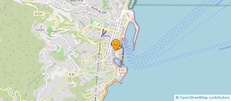 localisation de l'entreprise R.S.B.H. à BASTIA