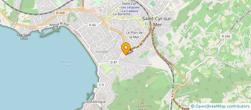 localisation de l'entreprise R.S.C. (RUISSEAU DE SAINT COME) à SAINT-CYR-SUR-MER