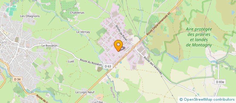 localisation de l'entreprise R.S. CONSTRUCTION BOIS  MORNANT